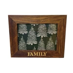 Threshold Brown Wooden “FAMILY” Photo Frame | Rustic Farmhouse 5x7 Frame